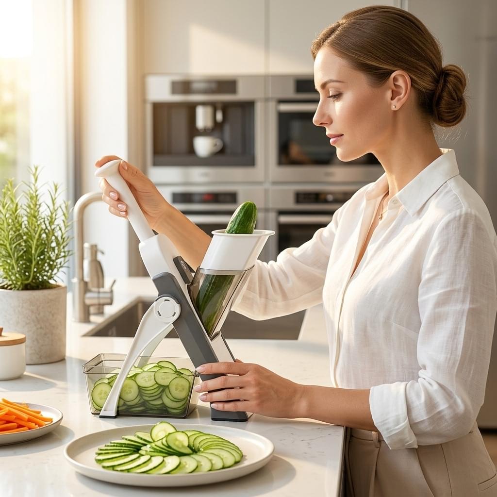 5-in-1 Manual Vegetable Cutter – Multi-Function Slicer, Chopper & Grater