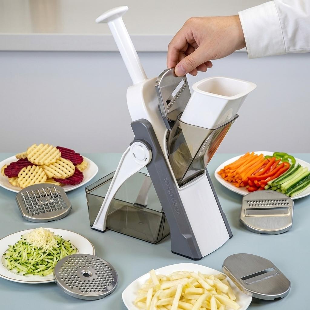 5-in-1 Manual Vegetable Cutter – Multi-Function Slicer, Chopper & Grater