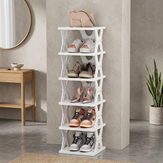 6-Tier Foldable Shoe Rack – Space-Saving Shoe Organizer & Storage Stand