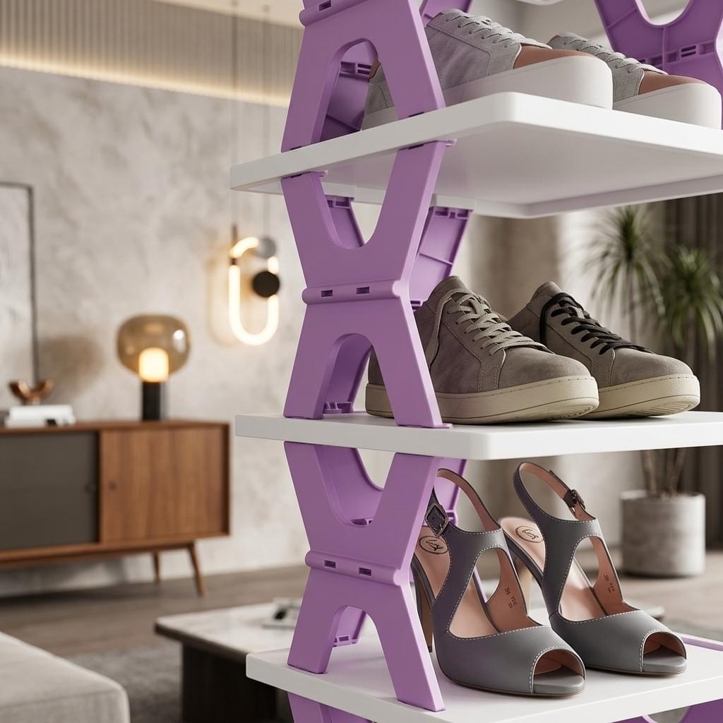6-Tier Foldable Shoe Rack – Space-Saving Shoe Organizer & Storage Stand