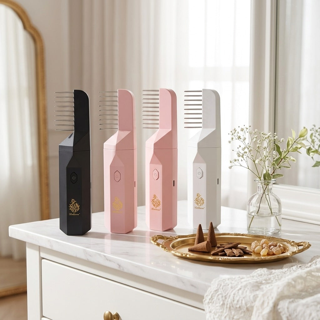 Bakhoor Hair Perfume Comb – Electric Oud Fragrance Styling Brush