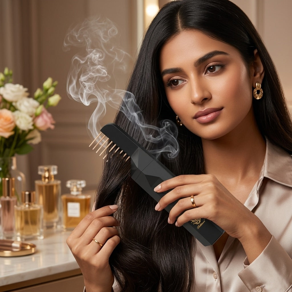 Bakhoor Hair Perfume Comb – Electric Oud Fragrance Styling Brush