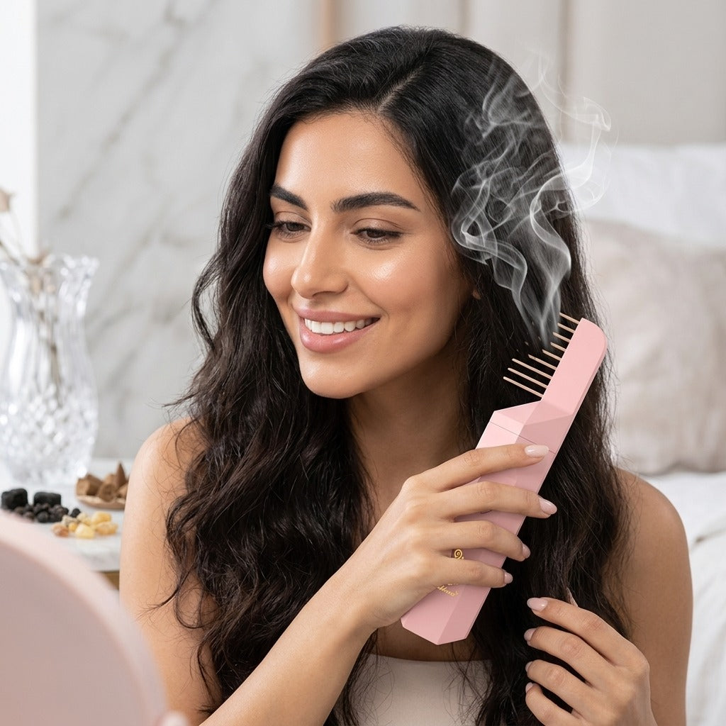 Bakhoor Hair Perfume Comb – Electric Oud Fragrance Styling Brush